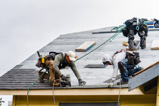 Professional Gutter Installation technician working in Marcus Hook, PA